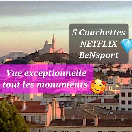Sublime 2 Pieces Vue Incroyable Mer Et Tout Les Monuments De Marseille Exterior photo